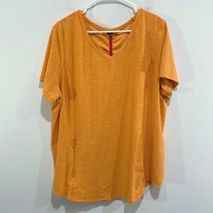 Duluth Trading XXL Short Sleeve Shirt Armachillio Orange Athletic Workout‎ Top